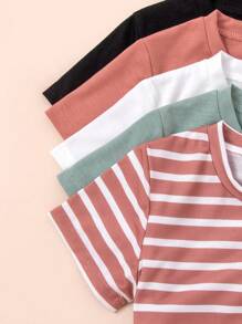 SHEIN Camiseta lisa para menino jovem