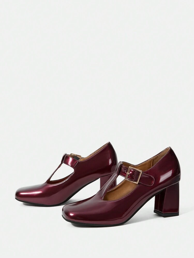 Women'S Fashionable Square Toe High Heel Pumps