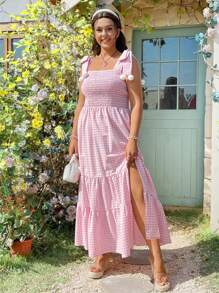 Dreamara Kích thước lớn Của phụ nữ Giải trí Và Kỳ nghỉ Phong cách Gầy Quần bó Dài Kẻ sọc Dải mỏng Đầm Không có tay áo - Nhiều màu - Xem 6