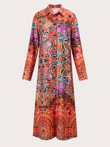 SHEIN LUNE Họa tiết Ngẫu nhiên Của phụ nữ Đầm - Nhiều màu - Xem 7
