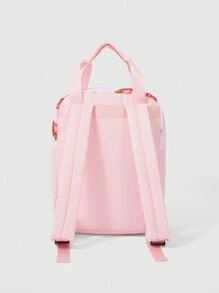 ROMWE Kawaii Pink Strawberry Print Women'S Fashionable Backpack Valentines - Pink - View 2