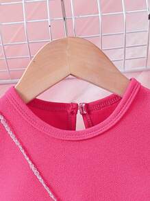 SHEIN Baby Girls Infant Sweet Cute Mesh Tutu Dress Princess Dress With Pouch - Multicolor - View 3