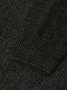 RueChic Men's Round Neck Casual Sweater For Daily Wear - Dark Grey - View 4