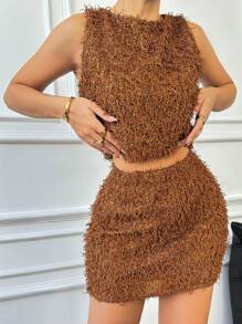 EURMUSE Women Two-Pieces With Vest And Short - Ginger - View 1