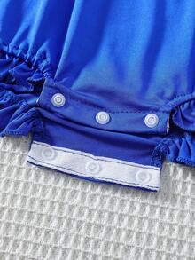 嬰兒女孩彩虹拼接連身衣 - 藍色 - 查看 6