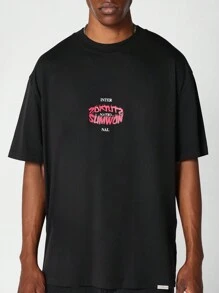 SUMWON Tee With Front And Back Graphic Print