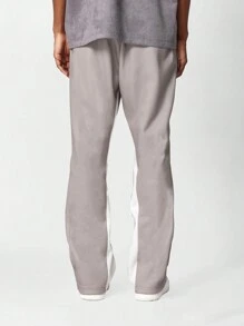 SUMWON 设计师绘画喇叭裤 泼墨运动裤 高性能运动服 休闲家居服 运动裤 秋冬系列 - 灰色 - 查看 6