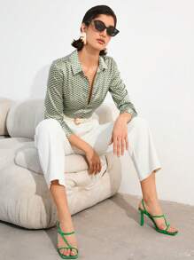 Aveloria Modichic 秋季休闲全印花长袖衬衫 - 彩色 - 查看 3