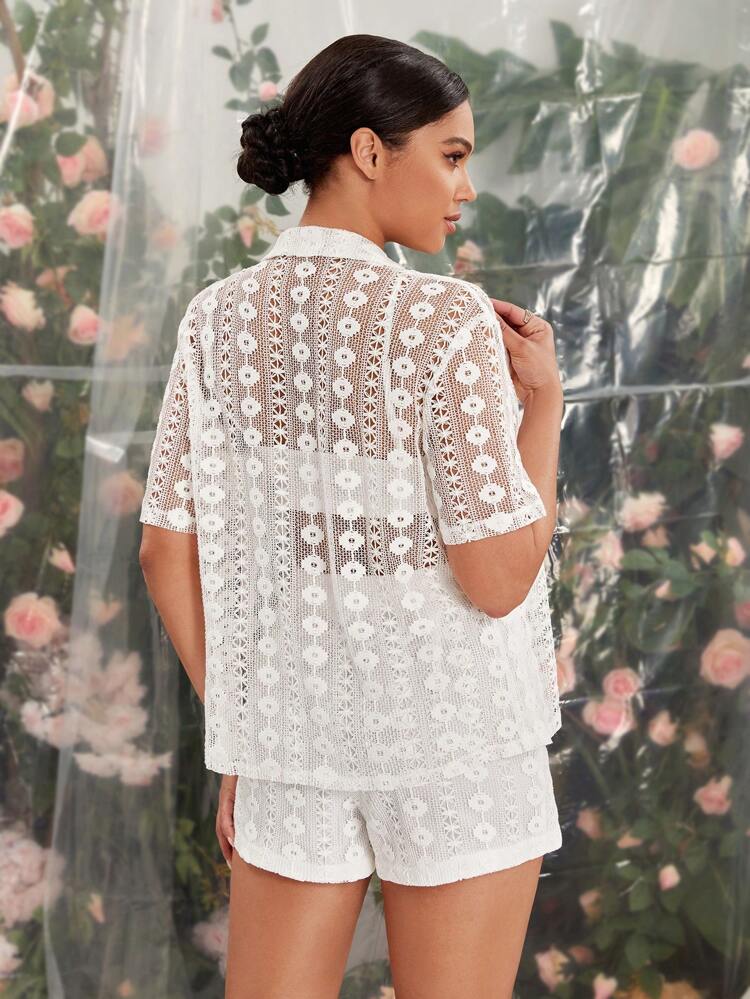 Women's High Waist Lace Shorts