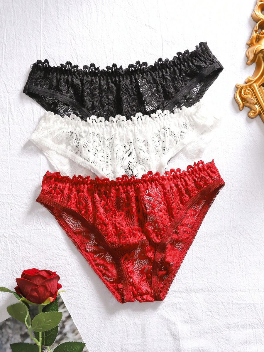 3pcs Sexy Lace Underwear For Women