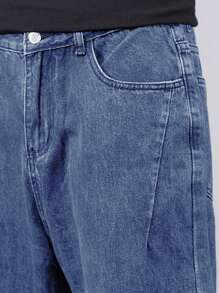 Men Plus Big And Tall Wide Leg Denim Jeans - Medium Wash - View 6