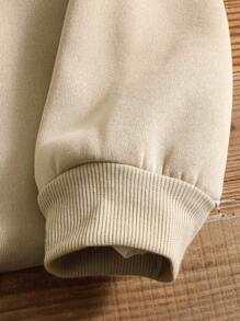 INAWLY Plus Size Women's Heart Printed Round Neck Sweatshirt Graduation,Back To School Outfits,Graduation,Teacher Outfits For Women,Back To School - Khaki - View 5