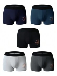 Men's Boxer Briefs, Breathable Comfortable Shorts, All Seasons Underwear, Plus Size (5pcs/Set)