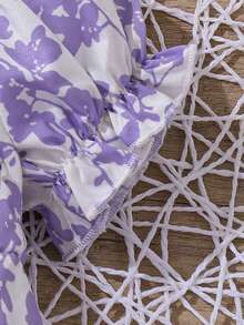 SHEIN Baby Girl Cute Casual Romper, Summer - Purple - View 6