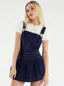 Forever 21 Women's Suspender Dress - Blue - View 1