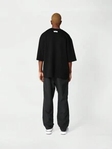 SUMWON Áo thun oversized fit essential premium heavyweight - màu đen - Xem 5