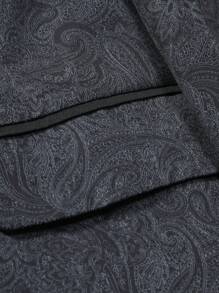 Manfinity Mode 男士提花紳士西裝套裝,3 件套 - 黑色 - 查看 6