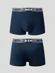 EasyFave 6 Pièces /set Boxer De Caleçon Pour Hommes À Motif De Blocs De Couleur Avec Ceinture Tissée