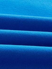 SHEINNeu 多巴胺卡通圖形印花藍色套裝,兩件套裝 - 彩色 - 查看 3