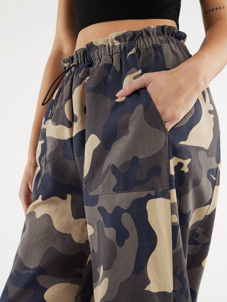 Women's Camouflage Print Drawstring Pants