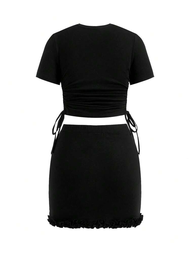 Valentine Love Print Two-Piece Outfit