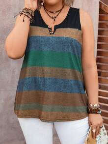 EMERY ROSE 大尺碼女款條紋背心 - 彩色 - 查看 4