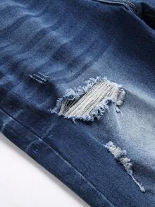 Nam Cao Co giãn Retro Gầy Quần legging thẳng - Màu xanh lam - Xem 6