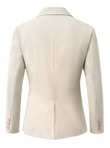 Manfinity Mode Men's Double-Breasted Classic Suit - Khaki - View 2