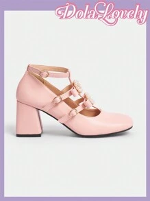 Dola Lovely Faux Pearl Embellished Bow Knot Women's High Heel Pumps