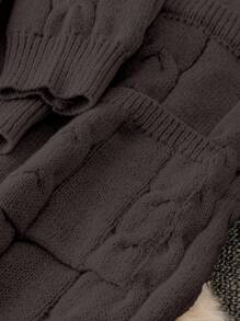 SHEIN LUNE 大尺碼女士扭結針織毛衣和針織裙套裝