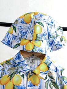 SHEIN Young Boy Casual And Holiday Outfit, Summer,Holiday,Summer,Travel Summer Holiday - Multicolor - View 6