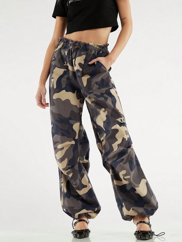 Women's Camouflage Print Drawstring Pants