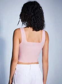 Forever 21 Leisure Vacation Wave Edge Printed Women's Tank Top - Baby Pink - View 2