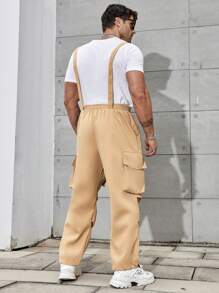 Manfinity Homme Men's Plus Size Solid Color Overalls