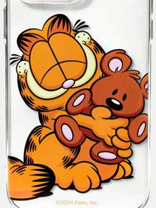 GARFIELD | SHEIN Funda de teléfono transparente con diseño de gato y oso tiernos - transparente - Ver 6