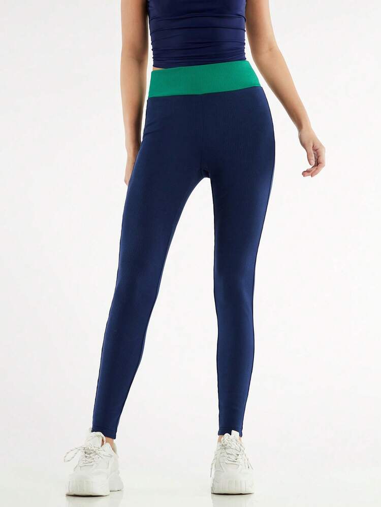 Women's Color Blocking Yoga & Casual Skinny Leggings