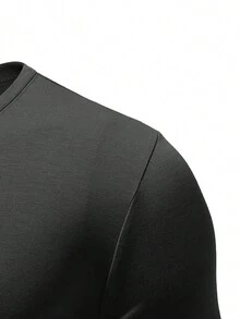 Áo thun POLO tay dài in hình cờ Mỹ Henry thường ngày dành cho nam - Màu xám đen - Xem 3