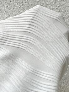 Chiquease Débardeur À Col Halter Pour Femme, Uni Couleur Unie Avec Tissu Texturé - Blanc - Voir 4