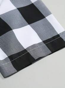 Manfinity Homme Men's Plaid Urban Colorful Short Sleeve Shirt, For Husband