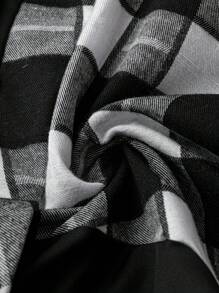 SHEIN LUNE Của phụ nữ Kích thước lớn Kẻ sọc & In Nối Tay áo dài Áo thun - màu đen - Xem 5