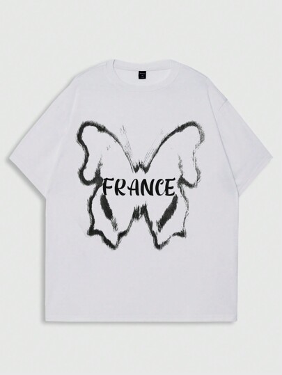 Street Life T-shirt À Manches Courtes Imprimé Pour Hommes