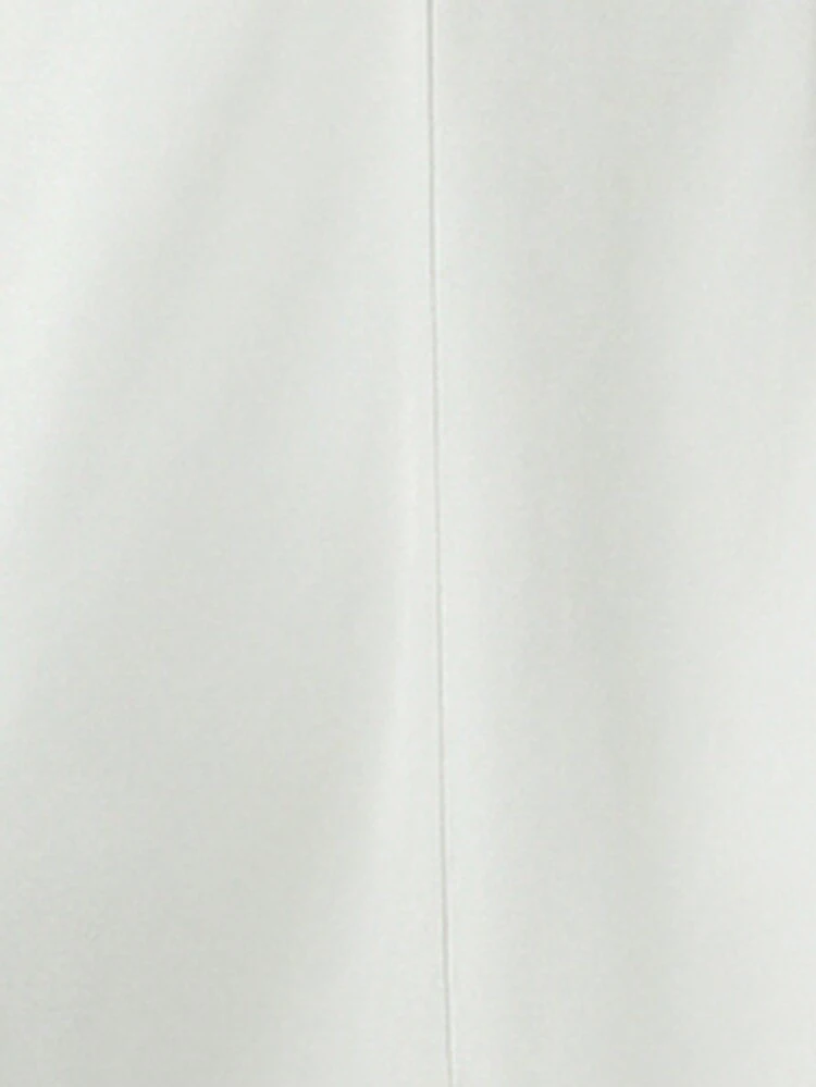 Deep V-Neck Puff Sleeve Lace Patchwork A-Line Dress