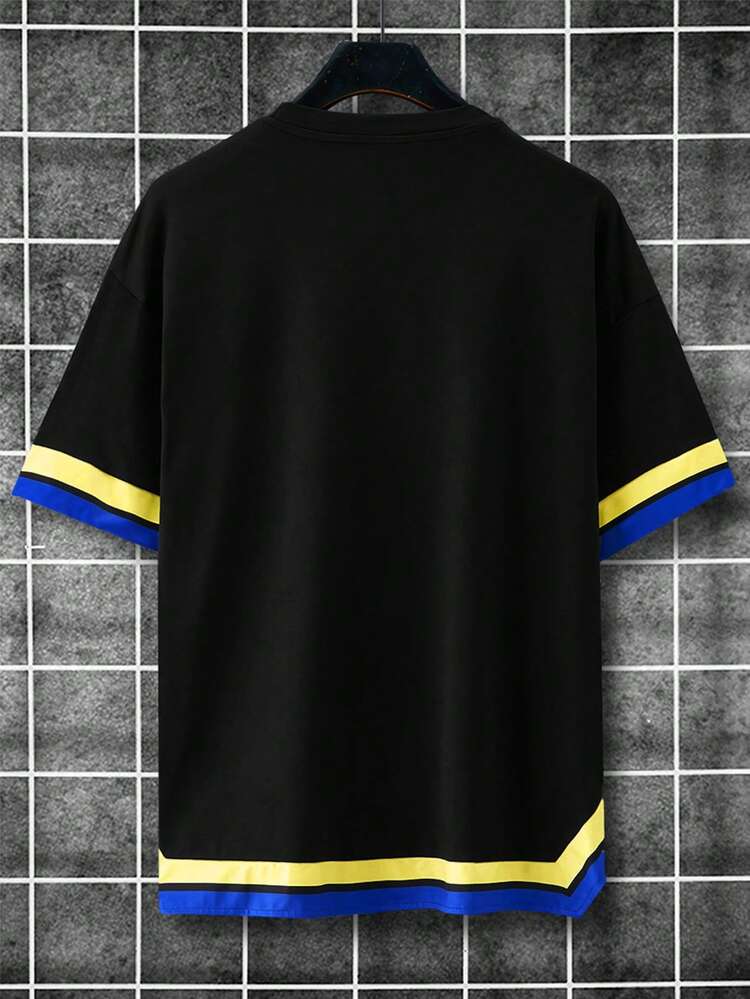 Men's Basketball-Inspired T-Shirt With Pants Legs Design