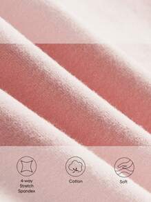 Baby Girl Cute Animal Pattern Round Neck Top And Long Pants 4pcs Set Snug Fit Sleepwear Suit Matching Set - Pink - View 4