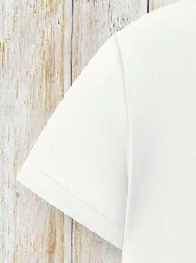 Baby Boy's Casual Basic Fun Heart & Letter Print Top For Spring/Summer