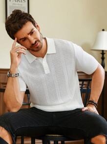 Manfinity Homme 男款純色短袖針織衫