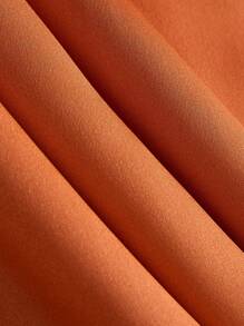 Manfinity Homme Men's Solid Color Short Sleeve Orange Shirt