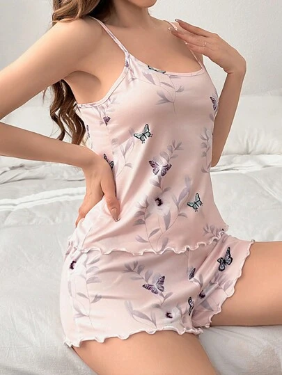 CottageSlumber Printed Camisole Top And Shorts Pajama Set