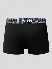 EasyFave 6 Pièces /set Boxer De Caleçon Pour Hommes À Motif De Blocs De Couleur Avec Ceinture Tissée