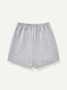 Conjunto De Pantalones Cortos Con Cordón En La Cintura Y Bloques De Color Para Bebé Niño Con Precioso Patrón De Osito - azul real - Ver 2